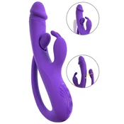 Sweet Smile Rabbit Vibrator with G-Spot/Anal Tickler Purple