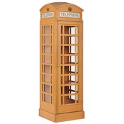 Casa Padrino country style bookcase telephone box antique beige 55 x 51.5 x H. 180 cm - Telephone box shelf cabinet in English style - Living room furniture in country style - Country style furniture