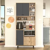 Hanah Home Višenamenska komoda RE6-SA, 88 x205 x35.5 cm, Hrast