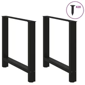 Noge za blagovaonski stol Crne 2 kom 70 x (72-73) cm Celik