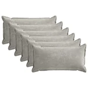 Vidaxl Prevleka za blazino 6 kos HOUTEN Svetlo siva 40 x 70 cm