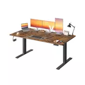Songmics Višinasto nastavljiva pisalna miza 180x80x72-120 cm rjava
