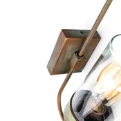 Moretti Luce Zunanja stenska svetilka Silindar 3356, starinska medenina/čista - Antični - starinska medenina, prozorno - Kovina