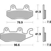Zavorne ploščice SBS KH197 racing z dvojnim karbonom Kawasaki EX 400 ninja 18-23, EX 250R ninja 18-20