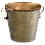 Casa Padrino luxury wine cooler with 2 handles vintage brass A� 25.5 x H. 23.5 cm - Champagne cooler - Sparkling wine cooler - Gastronomy accessories - Restaurant accessories - Hotel accessories