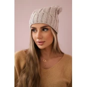 marka niezdefiniowana Cap with fleece Iwona K221 beige