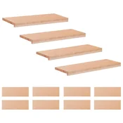 vidaXL Stopnice 12 kos 80 x 25 x 2 cm Naravna Trda bukovina