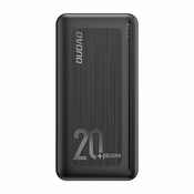 DUDAO powerbank 20000 mAh Power Delivery 20 W Quick Charge 3.0 2x USB / USB Type C black (K12PQ + black) Polimer Crno