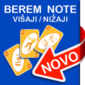 Igralne karte Berem note: višaji, nižaji
