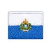 shumee Našitek zastave San Marina - samolepilna podlaga - vezen našitek/značka/emblem