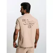 Sinsay - Pamucna polo majica Smiley - BEŽ