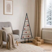 Vidaxl Kovinsko božično drevesce KUOPIO 125 cm Kovina Črna