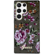 Guess Samsung Galaxy S23 Ultra black hardcase Flower Collection (GUHCS23LHCFWSK)