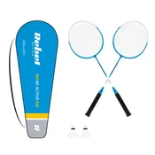 Rebel Set za badminton iz kaljenega jekla, 2x loparja, 2x žogice, etui