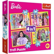 shumee Sestavljanka 4 v 1 Veseli svet Barbie Trefl