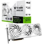 ASUS TUF Gaming GeForce RTX 5070 Ti White OC Edition 16GB GDDR7 (TUF-RTX5070TI-O16G-WHITE-GAMING) grafična kartica, PCIe 5.0, 2xHDMI 2.1b, 3xDisplayPort 2.1b