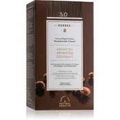 Korres Argan Oil permanentna barva za lase z arganovim oljem odtenek 5.0 Light Brown