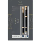 Parker Svinčnik kemični+nalivno pero set duo črno-zlat