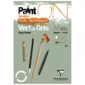 Clairefontaine blok Paint on, A5, 30 listni, 250 g, žajbelj zelen papir