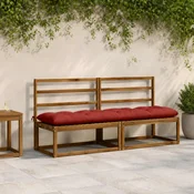 vidaXL Blazina za klop VIANEN 100% poliester Rdeča 200 x 50 x 12 cm