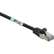Renkforce Renkforce RF-4732884 RJ45 omrežni kabel\, Patch kabel CAT 5e F/UTP 5.00 m črna z zaščitnim zapornim zatičem 1 kos, (20418864)
