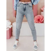 Spodnie damskie slim fit jeansowe SKINNEX niebieskie Dstreet
