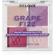 Revolution Relove Pocket Palette paleta senčil za oči odtenek Grape Fizz 4x0.72 g
