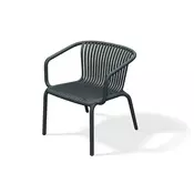 Prosperplast Vrtni stol BRENE Prosperplast, plastičen, ogljeno siv, 67 x 62,5 x 72,4 cm