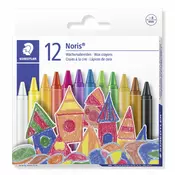 Voščene barvice, STAEDTLER Noris 220, 12 različnih barv, 12 kosov