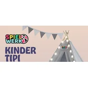 Northix Otroški sivi šotor tipa teepee s talno podlogo in lučkami