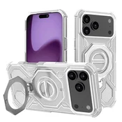 Hibridni ovitek Carbon Shield Pro za iPhone 17 Pro Max - white transparent