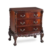 Casa Padrino luxury baroque chest of drawers dark brown - bedside table with 3 drawers - luxury furniture