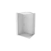 Mexen Exo asimetrična polkrožna tuš kabina drsna 120 x 90 cm, prozorna, krom - 8131-120-090-01-00