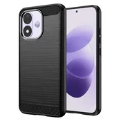 TPU gel ovitek Brushed Carbon za Xiaomi Redmi Note 17 4G/5G - black