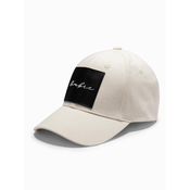 Ombre Mens baseball cap with large patch - cream