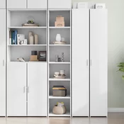 Vidaxl Visoka omara bela 40x41x185 cm inženirski les