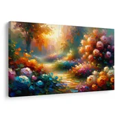 Slika pot med cvetlicami - 60x40