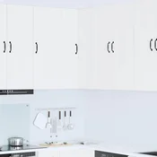 vidaXL Stenska kuhinjska omarica Bela 57 x 57 x 100 cm Konstruiran les
