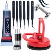 Rosfix Rosfix sesalna naprava za LCD zaslone 55mm + lepilo B-7000 15ml + držalo za LCD zaslone + komplet 6 natančnih pincet, (21746352)