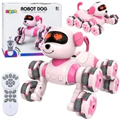 Robot Robot Pes LEAN TOYS - Drift 360, Akrobacije, LED, 8 Kolečkov (Rozi)