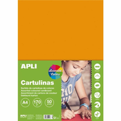 APLI Barvni karton, intenzivne barve 50 listov, sortirane barve