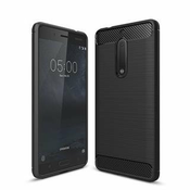 Silikonski ovitek za Nokia 2.1 2018, mat karbon črn