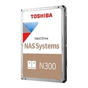 Toshiba unutarnji HDD 3,5 - N300 visoke pouzdanosti 12 TB (maloprodaja; za pohranu na NAS, RAID, multimedijskim poslužiteljima; 512 MB / 7200 o/min) HDWG51CEZSTA