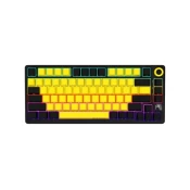 LORGAR KBP7075W brezžična 75 % mehanska igralna tipkovnica PRO, črna/rumena, US