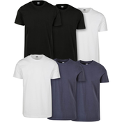 Basic T-shirt 6-pack blk/blk/wht/wht/nvy/nvy