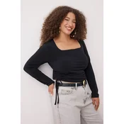 Trendyol Curve Ženska bluza Tbbaw25Af00041, Crna