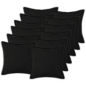vidaXL Prevleka za blazino 12 pcs HOUTEN Črna 50 x 50 cm Bouclé