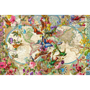 Ravensburger - Puzzle Flora Fauna World Map - 3 000 kosov