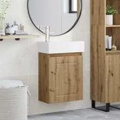 vidaXL Kopalniška omarica s tapo Artisan hrast 45,5 x 22,5 x 84 cm