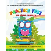 Practice Tests for Gifted Children Test Preparation for Talented Children in Preschool and Kindergarten Cogat Olsat Nnat Workbook for Pre-K and Kinder